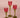 Tulip Delight candle holder, Red (Set of 3)
